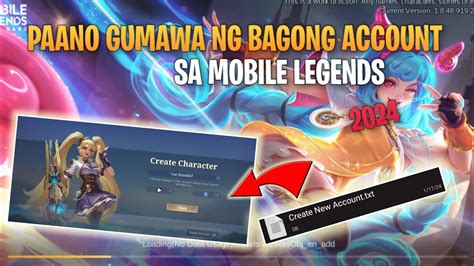 How to create a new account in Mobile Legends: .
